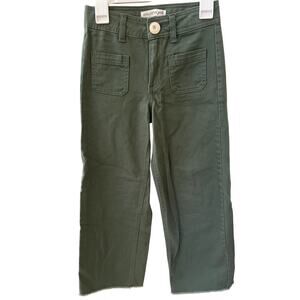 Vanilla star girls green denim wide leg jeans size 7 EUC